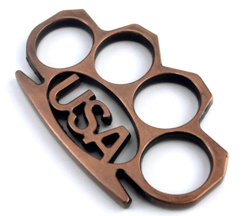 USA-Brass Knuckle Duster Defense Window Breaker