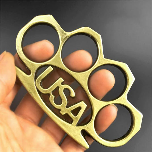 USA-Brass Knuckle Duster Defense Window Breaker