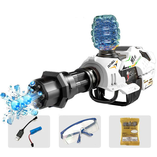 Hopper-Fed Electric Handheld Gatling Splatter Ball Gun